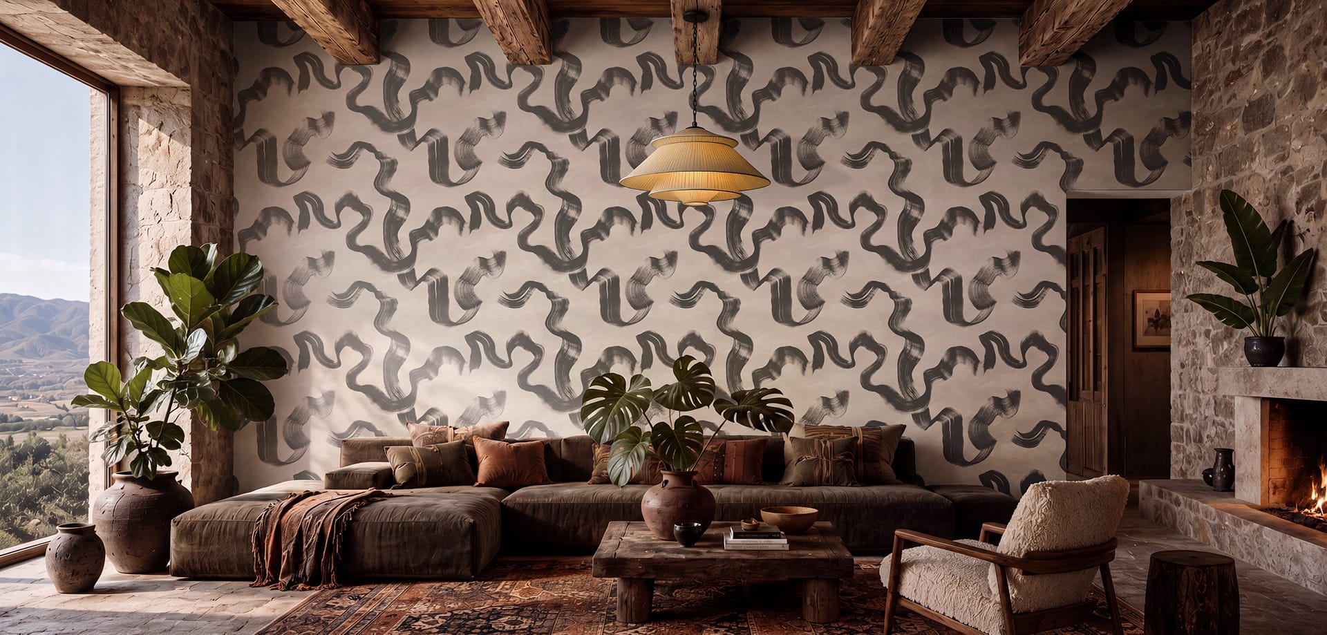 Premium printed wallpaper material