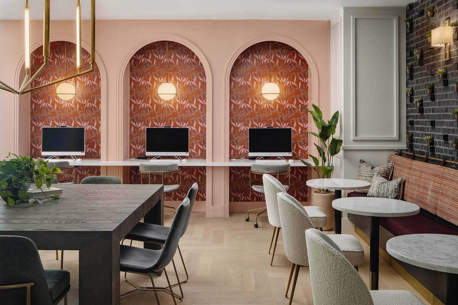 Contemporary wallcovering interior